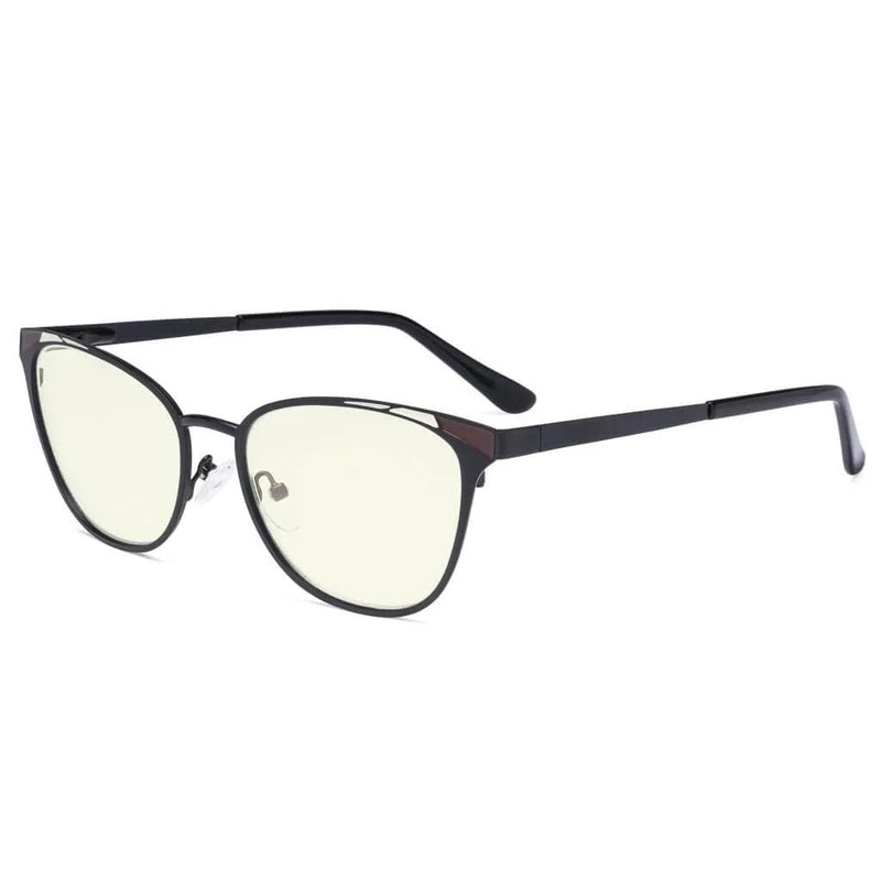 eyekeeper.com Stylish Blue Light Filter Eyeglasses LX19035-BB40 Eyeglasses White Smoke Black / without magnification,Blue / without magnification,Purple / without magnification,Red / without magnification