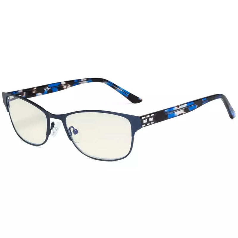 eyekeeper.com Stylish Blue Light Filter Reading Glasses LX17019 Eyeglasses White Smoke Blue / without magnification,Blue / +0.50,Blue / +0.75,Blue / +1.00,Blue / +1.25,Blue / +1.50,Blue / +2.00