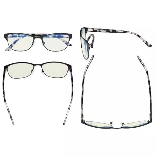 eyekeeper.com Stylish Blue Light Filter Reading Glasses LX17019 Eyeglasses White Smoke Black / without magnification,Black / +0.50,Black / +0.75,Black / +1.00,Black / +1.25,Black / +1.50,Black / +1.75,Black / +2.00,Blue / without magnification,Blue / +0.50,Blue / +0.75,Blue / +1.00,Blue / +1.25,Blue / +1.50,Blue / +2.00,Purple / without mag