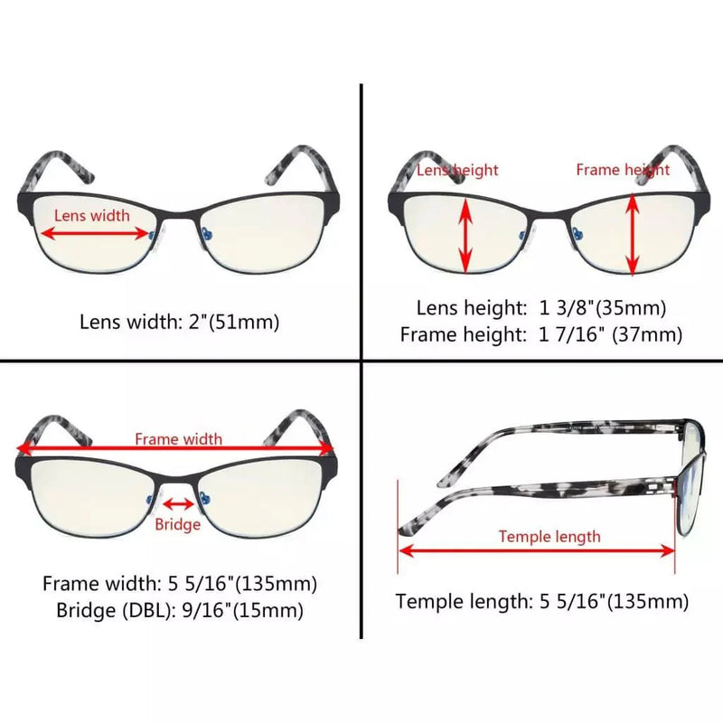 eyekeeper.com Stylish Blue Light Filter Reading Glasses LX17019 Eyeglasses White Smoke Black / without magnification,Black / +0.50,Black / +0.75,Black / +1.00,Black / +1.25,Black / +1.50,Black / +1.75,Black / +2.00,Blue / without magnification,Blue / +0.50,Blue / +0.75,Blue / +1.00,Blue / +1.25,Blue / +1.50,Blue / +2.00,Purple / without mag
