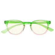 eyekeeper.com Oval Glasses Stylish Blue Light Filter Readers 1-CG144 Eyeglasses White Smoke Green Pink / without magnification,Green Pink / +0.50,Green Pink / +0.75,Green Pink / +1.00,Green Pink / +1.25,Green Pink / +1.50,Green Pink / +1.75,Green Pink / +2.00,Green Pink / +2.25,Green Pink / +2.50,Green Pink / +2.75,Green Pink / +3.00,Green Pink