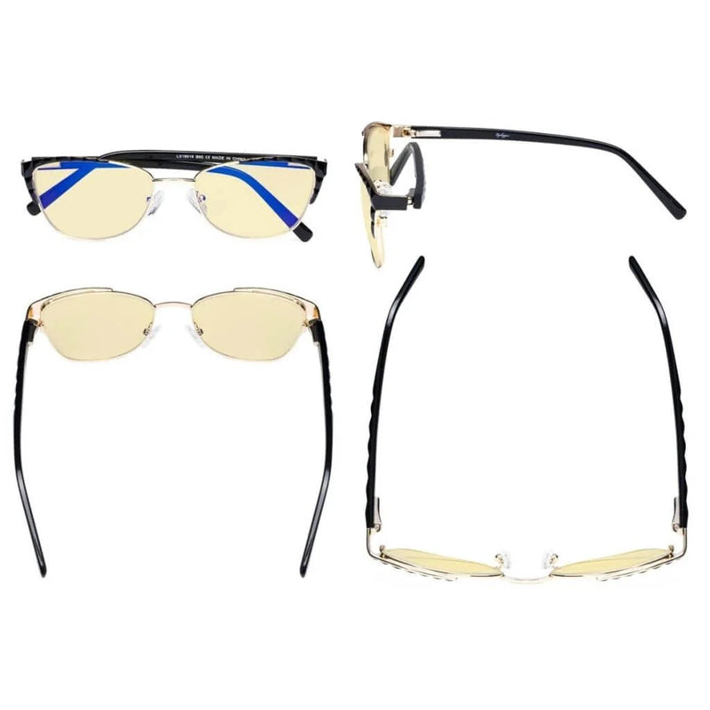 eyekeeper.com Stylish Cat-eye Blue Light Blocking Eyeglasses LX19016-BB60 Eyeglasses White Smoke Red / without magnification,Black / without magnification,Beige / without magnification