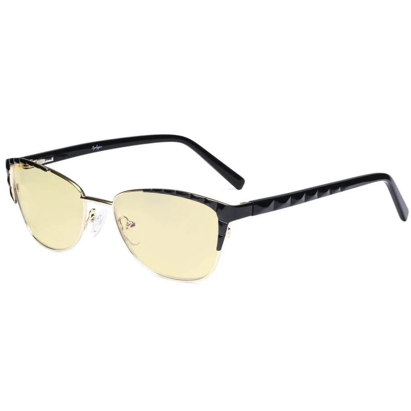 eyekeeper.com Stylish Cat-eye Blue Light Blocking Eyeglasses LX19016-BB60 Eyeglasses White Smoke Black / without magnification