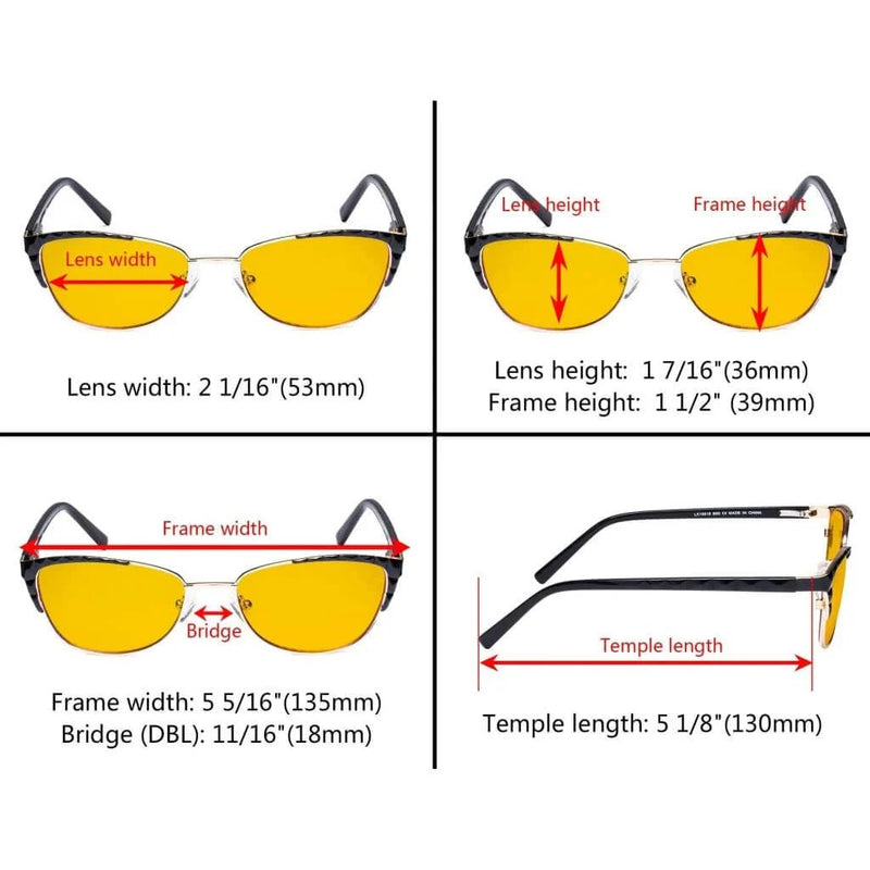 eyekeeper.com Stylish Cat-eye Blue Light Blocking Eyeglasses LX19016-BB90 Eyeglasses White Smoke Red / without magnification,Black / without magnification,Beige / without magnification