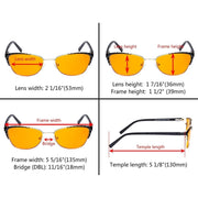 eyekeeper.com Stylish Cat-eye Blue Light Blocking Eyeglasses LX19016-BB98 Eyeglasses White Smoke Red / without magnification,Black / without magnification,Beige / without magnification