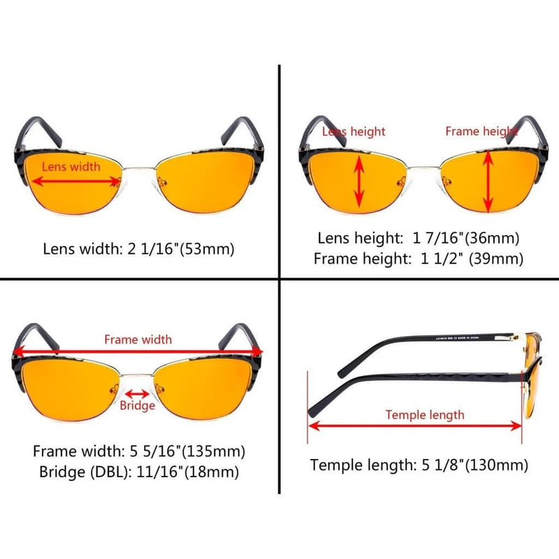 eyekeeper.com Stylish Cat-eye Blue Light Blocking Eyeglasses LX19016-BB98 Eyeglasses White Smoke Red / without magnification,Black / without magnification,Beige / without magnification