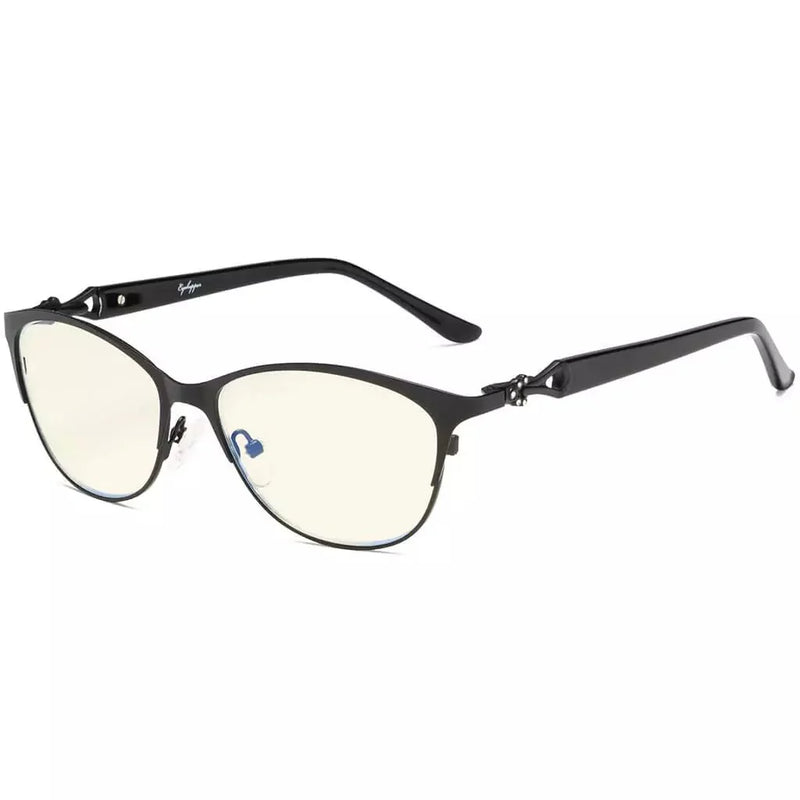 eyekeeper.com Stylish Cat-eye Blue Light Blocking Reading Glasses LX17021 Eyeglasses White Smoke Black / +0.50,Black / +0.75,Black / +1.50,Black / +1.75,Black / +2.00