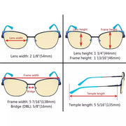 eyekeeper.com Stylish Chic Blue Light Blocking Eyeglasses LX19032-BB60 Eyeglasses White Smoke Blue / without magnification,Gold / without magnification,Pink / without magnification,Red / without magnification