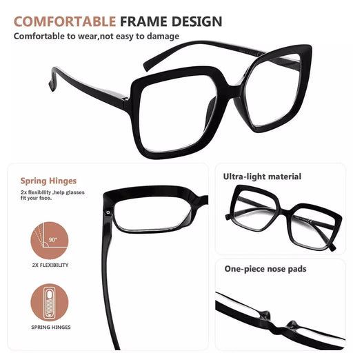 eyekeeper.com Stylish Reading Glasses Large Frame Readers R2014 Eyeglasses White Smoke Black / without magnification,Black / +0.50,Black / +0.75,Black / +1.00,Black / +1.25,Black / +1.50,Black / +1.75,Black / +2.00,Black / +2.25,Black / +2.50,Black / +2.75,Black / +3.00,Black / +3.25,Black / +3.50,Black / +3.75,Black / +4.00,Grey Tortoise /