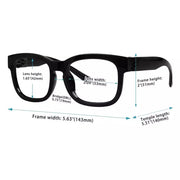 eyekeeper.com Stylish Reading Glasses Rectangle Readers 5-RT1801 Eyeglasses Black Black / +0.50,Black / +1.00,Black / +1.50,Black / +1.75,Black / +2.00,Black / +2.25,Black / +2.50,Black / +2.75,Black Purple / +0.50,Black Purple / +0.75,Black Purple / +1.00,Black Purple / +1.50,Black Purple / +1.75,Black Purple / +2.00,Black Purple / +2