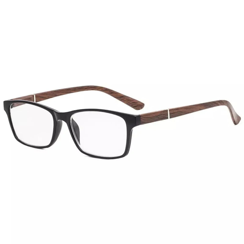 eyekeeper.com Stylish Reading Glasses with Wood-Look Arms RE19042 Eyeglasses White Smoke Black Brown / +0.50,Black Brown / +0.75,Black Brown / +1.00,Black Brown / +1.50,Black Brown / +1.75,Black Brown / +2.25,Black Brown / +2.50,Black Brown / +2.75,Black Brown / +3.00,Black Brown / +3.50,Black Brown / +4.00