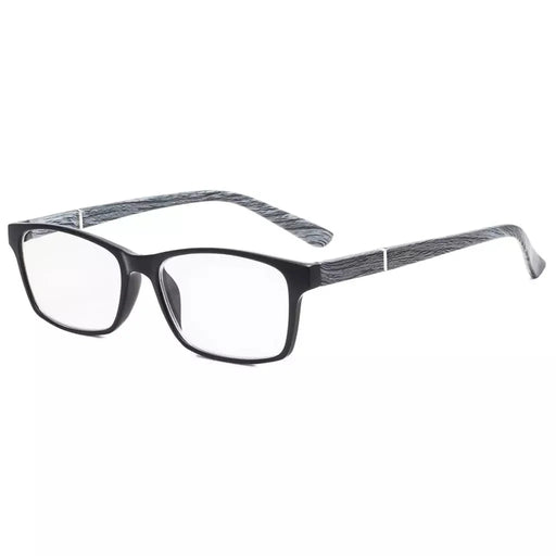 eyekeeper.com Stylish Reading Glasses with Wood-Look Arms RE19042 Eyeglasses White Smoke Black Grey / +0.50,Black Grey / +0.75,Black Grey / +1.00,Black Grey / +1.25,Black Grey / +1.50,Black Grey / +1.75,Black Grey / +2.00,Black Grey / +2.25,Black Grey / +2.50,Black Grey / +2.75,Black Grey / +3.00,Black Grey / +3.50