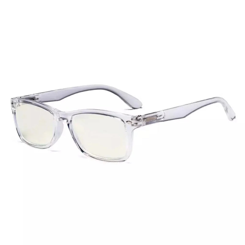 eyekeeper.com Stylish Rectangle Blue Light Filter Reading Glasses UVR075 Eyeglasses White Smoke Clear / without magnification,Clear / +0.50,Clear / +0.75,Clear / +1.00,Clear / +1.25,Clear / +1.50,Clear / +1.75,Clear / +2.00,Clear / +2.25,Clear / +2.50,Clear / +2.75,Clear / +3.00,Clear / +3.50