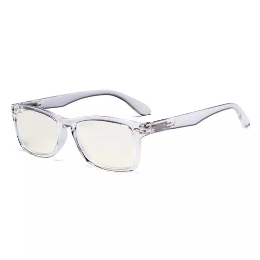 eyekeeper.com Stylish Rectangle Blue Light Filter Reading Glasses UVR075 Eyeglasses White Smoke Clear / without magnification,Clear / +0.50,Clear / +0.75,Clear / +1.00,Clear / +1.25,Clear / +1.50,Clear / +1.75,Clear / +2.00,Clear / +2.25,Clear / +2.50,Clear / +2.75,Clear / +3.00,Clear / +3.50
