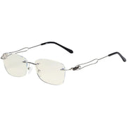 eyekeeper.com Stylish Rimless Blue Light Blocking Reading Glasses LX17018 Eyeglasses White Smoke Gunmetal / without magnification,Gunmetal / +0.50,Gunmetal / +0.75,Gunmetal / +1.00,Gunmetal / +1.25,Gunmetal / +1.50,Gunmetal / +1.75,Gunmetal / +2.00,Black / without magnification,Black / +0.50,Black / +0.75,Black / +1.00,Black / +1.25,Black / +1.50,Bla
