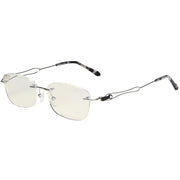 eyekeeper.com Stylish Rimless Blue Light Blocking Reading Glasses LX17018 Eyeglasses White Smoke Black / without magnification,Black / +0.50,Black / +0.75,Black / +1.00,Black / +1.25,Black / +1.50,Black / +1.75,Black / +2.00