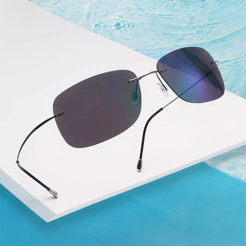 eyekeeper.com Stylish Rimless Titanium Frame Polarized Sunglasses S1503 Sunglasses Lavender Blue / without magnification,Gunmetal Grey Lens / without magnification,Silver Grey Lens / without magnification