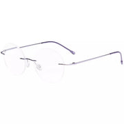 eyekeeper.com Stylish Round Frameless Reading Glasses Rimless Readers RWK9910 Eyeglasses White Smoke Purple / without magnification,Purple / +0.50,Purple / +1.00,Purple / +1.25,Purple / +1.50,Purple / +1.75,Purple / +2.00,Purple / +2.25,Purple / +2.50,Purple / +3.00,Purple / +3.50