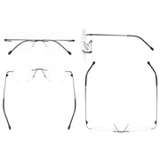 eyekeeper.com Stylish Round Frameless Reading Glasses Rimless Readers RWK9910 Eyeglasses White Smoke Black / without magnification,Black / +0.50,Black / +1.00,Black / +1.25,Black / +1.50,Black / +1.75,Black / +2.00,Black / +2.25,Black / +2.50,Black / +3.00,Black / +3.50,Gold / without magnification,Gold / +0.50,Gold / +1.00,Gold / +1.25,Gold / +1.50,Gold