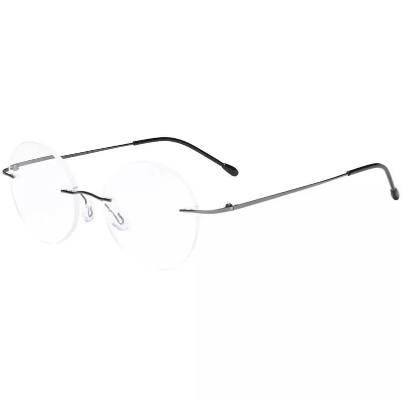 eyekeeper.com Stylish Round Frameless Reading Glasses Rimless Readers RWK9910 Eyeglasses White Smoke Gunmetal / without magnification,Gunmetal / +0.50,Gunmetal / +1.00,Gunmetal / +1.25,Gunmetal / +1.50,Gunmetal / +1.75,Gunmetal / +2.00,Gunmetal / +2.25,Gunmetal / +2.50,Gunmetal / +3.00,Gunmetal / +3.50