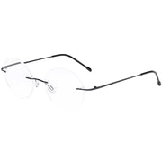 eyekeeper.com Stylish Round Frameless Reading Glasses Rimless Readers RWK9910 Eyeglasses White Smoke Black / without magnification,Black / +0.50,Black / +1.00,Black / +1.25,Black / +1.50,Black / +1.75,Black / +2.00,Black / +2.25,Black / +2.50,Black / +3.00,Black / +3.50