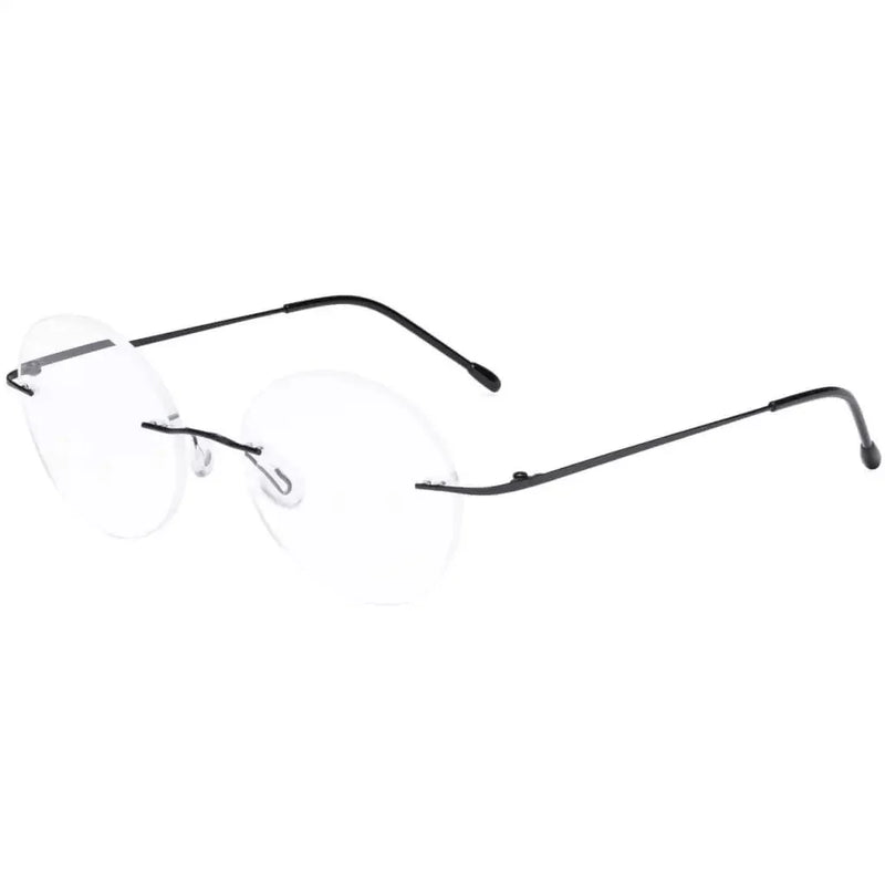 eyekeeper.com Stylish Round Frameless Reading Glasses Rimless Readers RWK9910 Eyeglasses White Smoke Black / without magnification,Black / +0.50,Black / +1.00,Black / +1.25,Black / +1.50,Black / +1.75,Black / +2.00,Black / +2.25,Black / +2.50,Black / +3.00,Black / +3.50