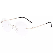 eyekeeper.com Stylish Round Frameless Reading Glasses Rimless Readers RWK9910 Eyeglasses White Smoke Gold / without magnification,Gold / +0.50,Gold / +1.00,Gold / +1.25,Gold / +1.50,Gold / +1.75,Gold / +2.00,Gold / +2.25,Gold / +2.50,Gold / +3.00,Gold / +3.50