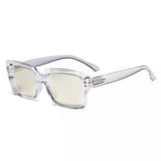 eyekeeper.com Stylish Thicker Frame Blue Light Filter Reading Glasses UVR9107 Eyeglasses White Smoke Clear / without magnification,Clear / +0.50,Clear / +0.75,Clear / +1.00,Clear / +1.25,Clear / +1.50,Clear / +1.75,Clear / +2.00,Clear / +2.50,Clear / +3.00
