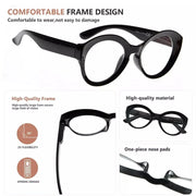 eyekeeper.com Stylish Thicker Frame Round Reading Glasses R2004 Eyeglasses White Smoke Black / without magnification,Black / +0.50,Black / +0.75,Black / +1.00,Black / +1.25,Black / +1.50,Black / +1.75,Black / +2.00,Black / +2.25,Black / +2.50,Black / +2.75,Black / +3.00,Black / +3.50,Black / +4.00,Red / without magnification,Red / +0.50,Red