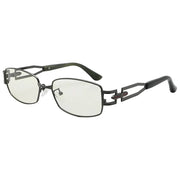 eyekeeper.com Stylish Titanium Eyeglasses Blue Light Filter 003A Eyeglasses White Smoke Gunmetal / without magnification