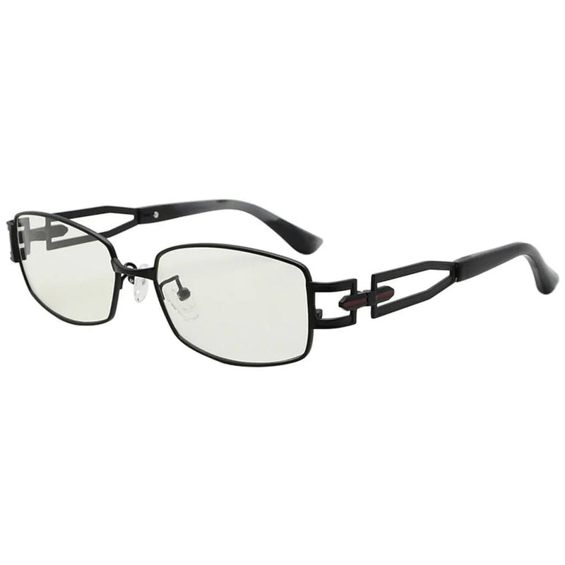 eyekeeper.com Stylish Titanium Eyeglasses Blue Light Filter 003A Eyeglasses White Smoke Black / without magnification,Gunmetal / without magnification