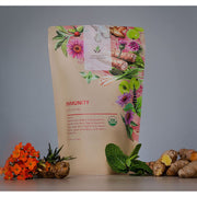 Gardenika Shop Immune Defense Tea, Echinacea Ashwagandha | Organic Herbal Blend Loose Leaf Tea Slate Gray
