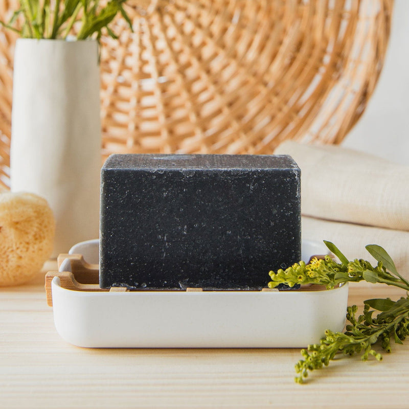 ZeroWasteStore.com Soap Bar - 4oz, Face and Body, 8 Scent Options, All Natural Bar Soap, Vegan, Plastic Free Bar Soap Light Gray Turmeric,Kojic Acid,Lavender Peppermint,Coconut Milk,Calendula,Black Salt,Charcoal