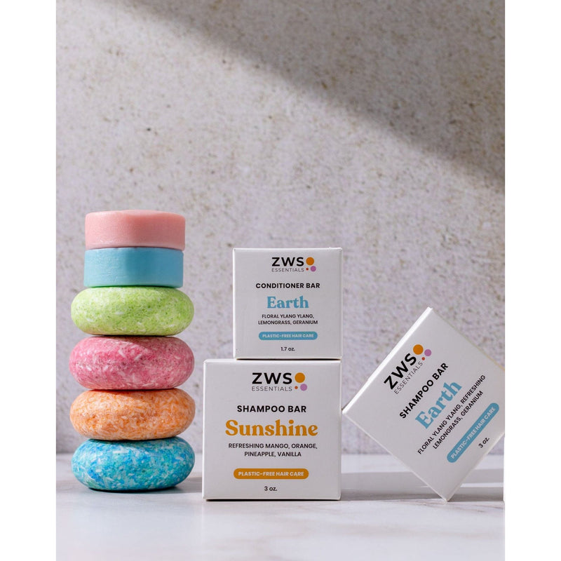 ZeroWasteStore.com Shampoo & Conditioner Bar Duo Shampoo & Conditioner Sets Gray Bloom with Castor Oil,Sunshine,Driftwood,Oasis,Maui Melon,Sunkissed,Blossom,Cobalt,Peppermint Breeze,Simply Unscented,Earth,Seasonal Harvest