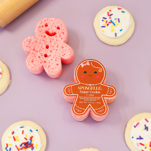 Spongellé Sugar Cookie | Holiday Gingerbread Body Wash Infused Buffer Thistle
