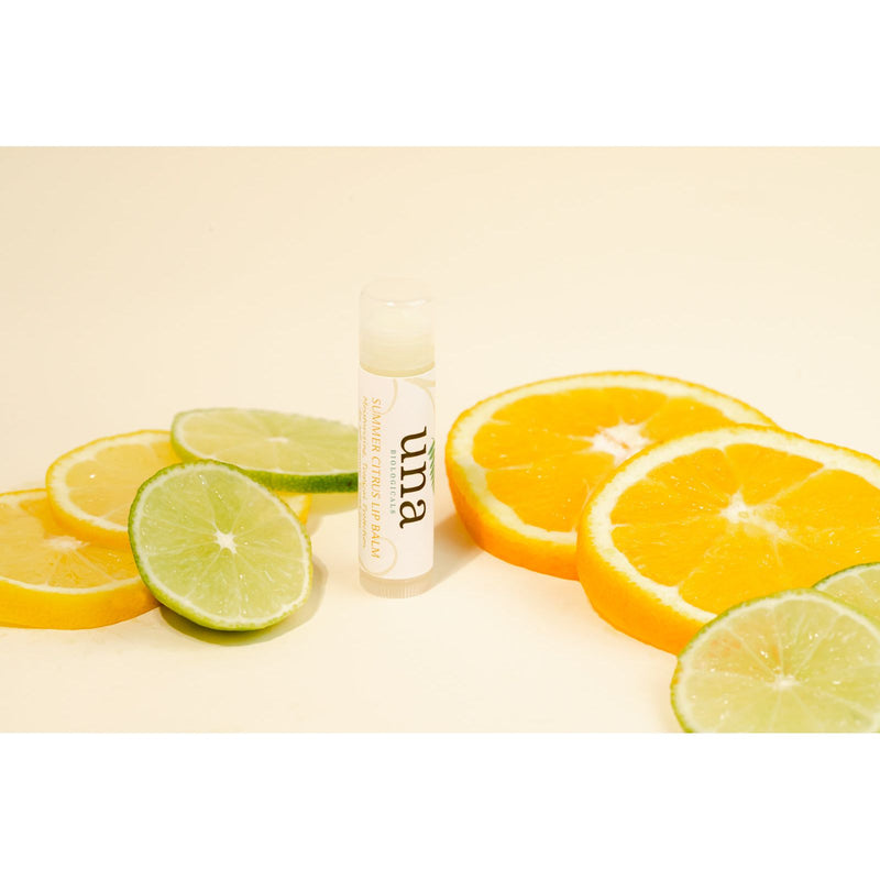 Una Biologicals® Summer Citrus Organic Lip Balm | Face Care | Una Biologicals Skin Care Lip Balm Antique White