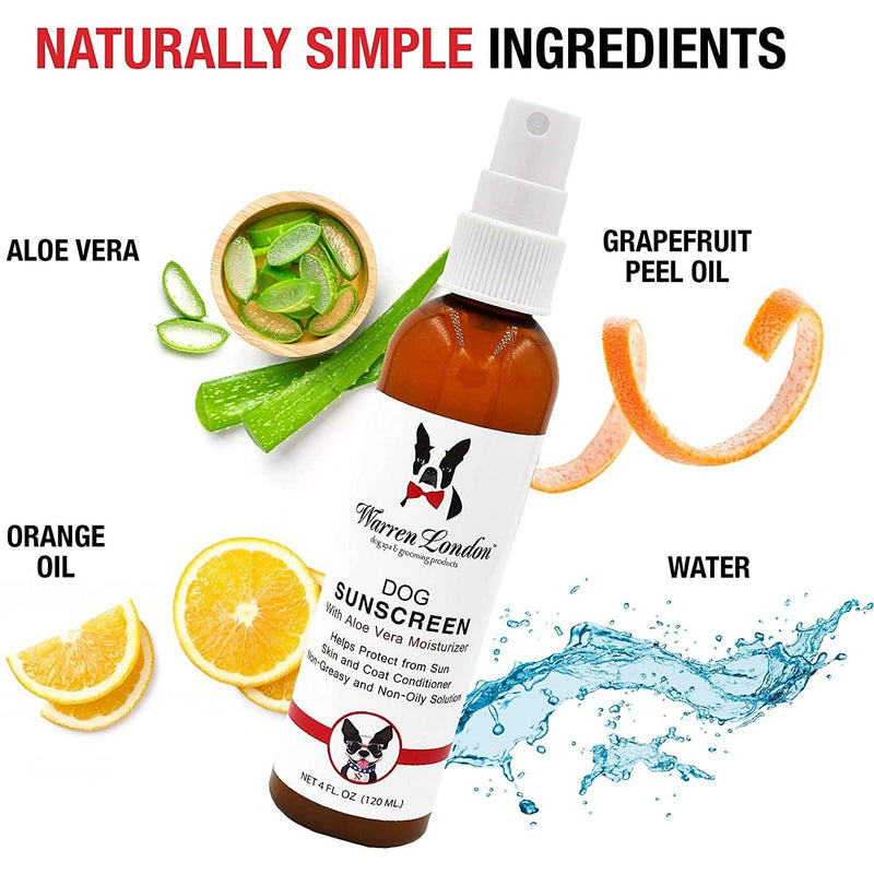 Warren London Dog Sunscreen With Aloe Vera Moisturizer Spa Product White Smoke