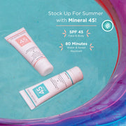 Meadow and Bark Mineral 45 Sunscreen Medium Aquamarine Shimmer,Sport