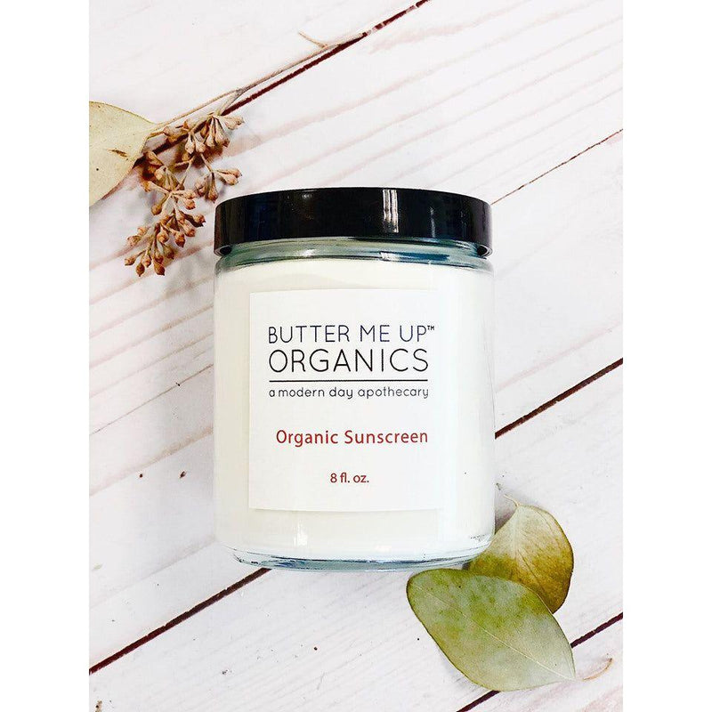 Butter Me Up Organics Natural Organic Sunscreen / Safe Sunscreen / Non-Nano Zinc Oxide Sunscreen / Sun Protection / Butter Me Up Organics Body Beige Travel- 2oz. squeeze,2 oz glass jar,4oz. glass jar,6oz. glass jar,8oz. glass jar,3oz Paperboard