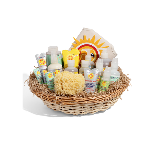 California Baby Super Deluxe Newborn Gift Basket Gifts & Totes White Smoke