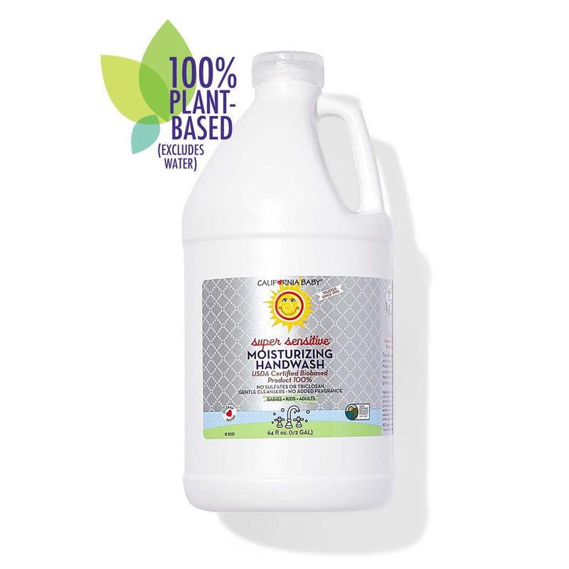 California Baby (No Fragrance) Super Sensitive™ Moisturizing Handwash Handwash White Smoke 64oz/half gallon
