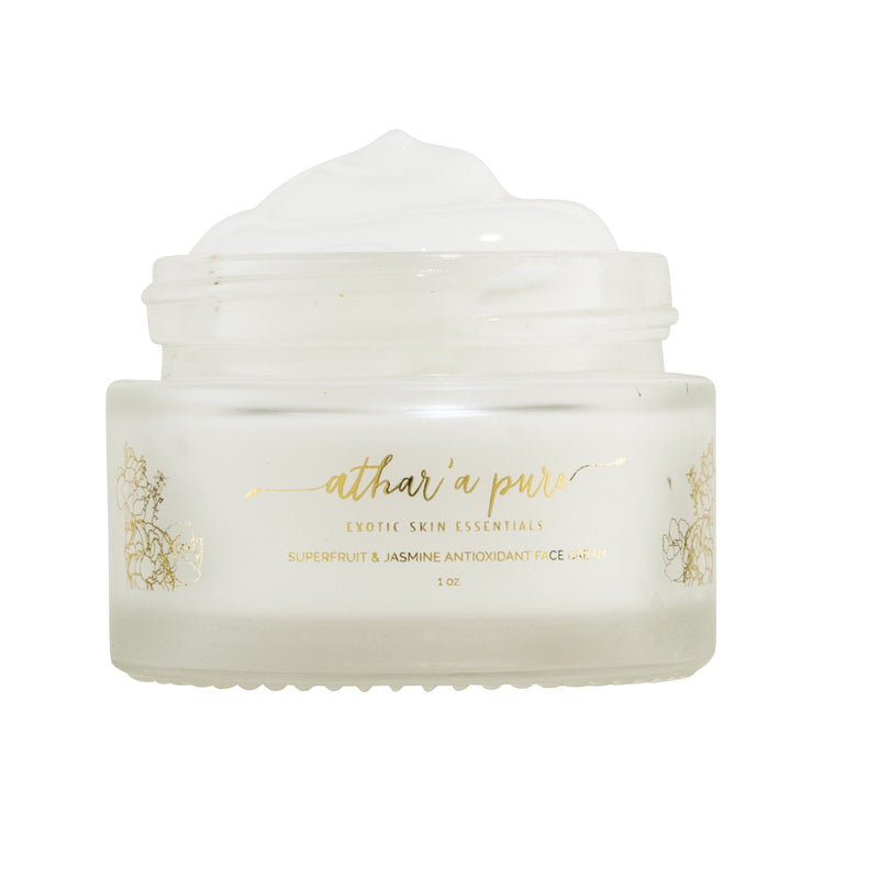 Athar'a Pure Superfruit & Jasmine Antioxidant Face Moisturizer (Organic, Vegan, 100% Natural) Face Light Gray
