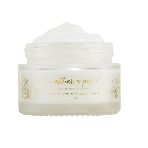 Athar'a Pure Superfruit & Jasmine Antioxidant Face Moisturizer (Organic, Vegan, 100% Natural) Face Light Gray