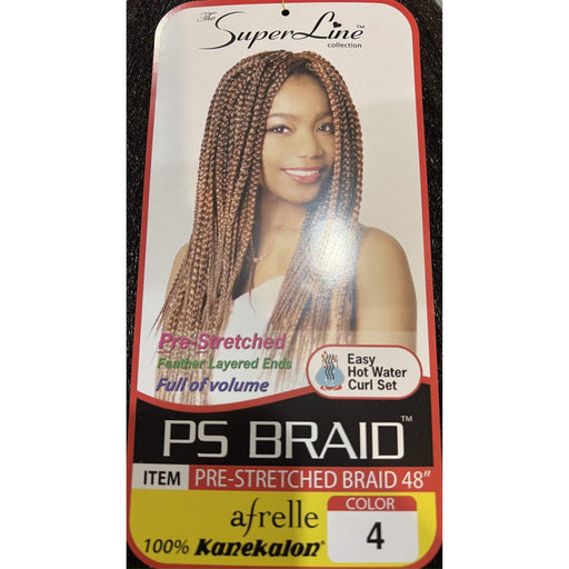 VIP Extensions Superline Synthetic Afrelle 100% Kanekalon Pre-Stretched Jumbo Braid 48" Kanekalon Hair Weaving/Braiding Gray 1,4