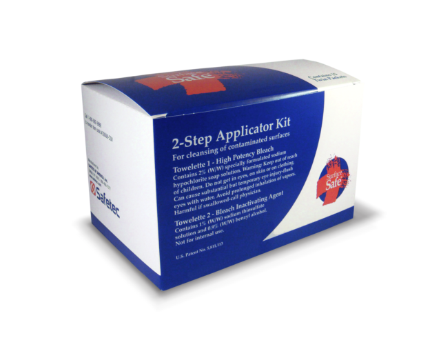 Surface Safe 2-Step Applicator Kit – Bleach Cleansing & Inactivating Towelettes (15 Twin Packets)