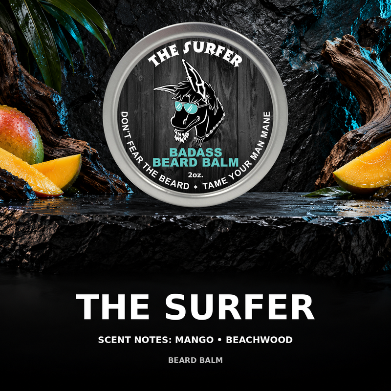 Badass Beard Care The Surfer Beard Balm BALM Black