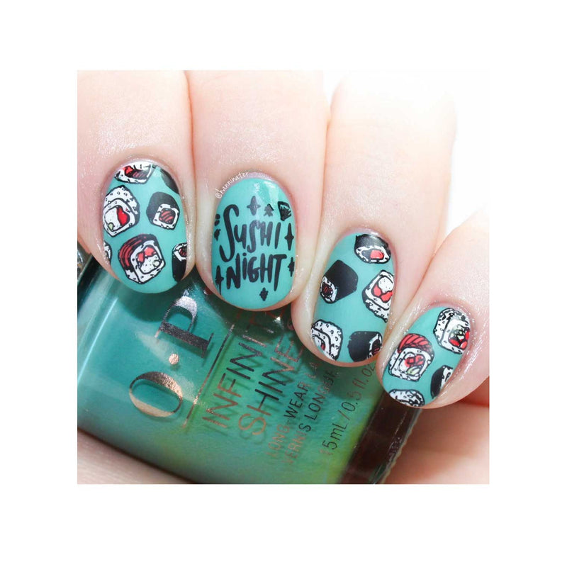 UberChic Beauty Sushi For Me Stamping Plate Light Gray