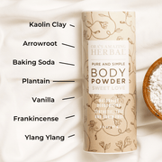 Ora's Amazing Herbal Talc Free Body Powder, Sweet Love Vanilla Body Powder Antique White Full Size 2.5 oz,Travel 3 Pack (0.5 oz x 3)