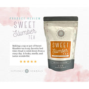 Euphoric Herbals Sweet Slumber Tea Herbal Tea White Smoke 30 Cup Servings,60 Cup Servings