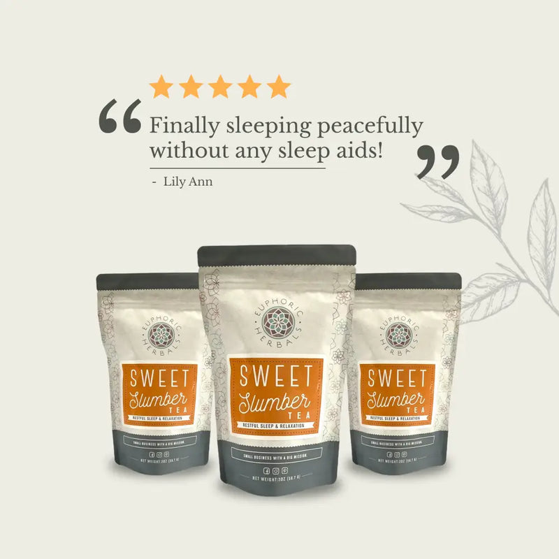 Euphoric Herbals Sweet Slumber Tea Herbal Tea Lavender 30 Cup Servings,60 Cup Servings